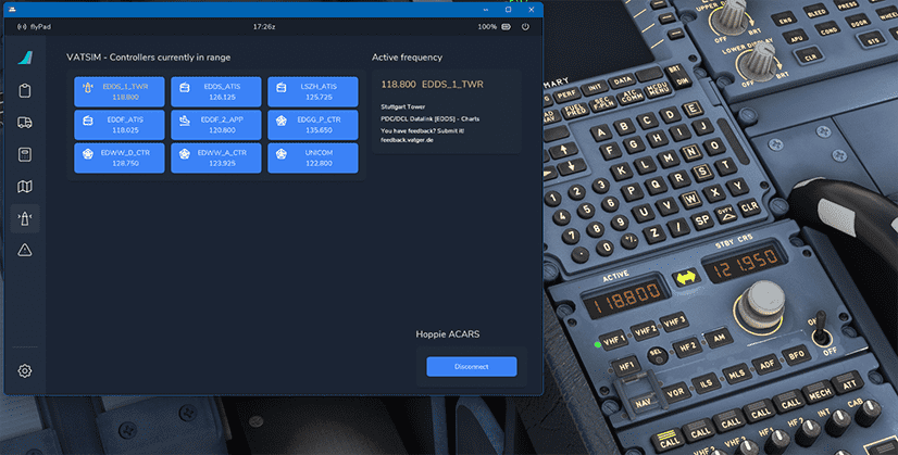 Online ATC Frequency via click